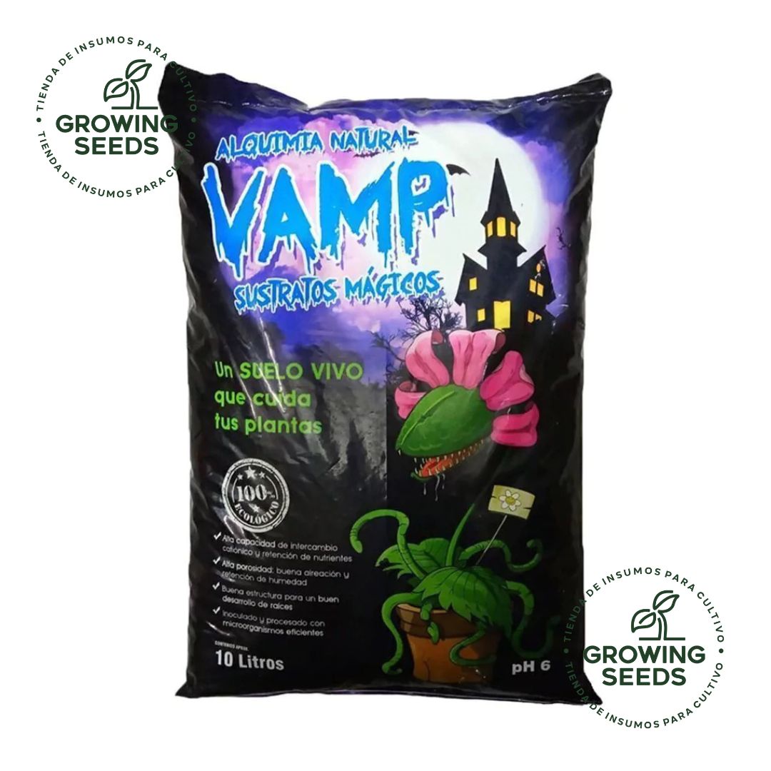 Vamp - Sustrato Premium 10 Litros para Cultivo Indoor y Outdoor