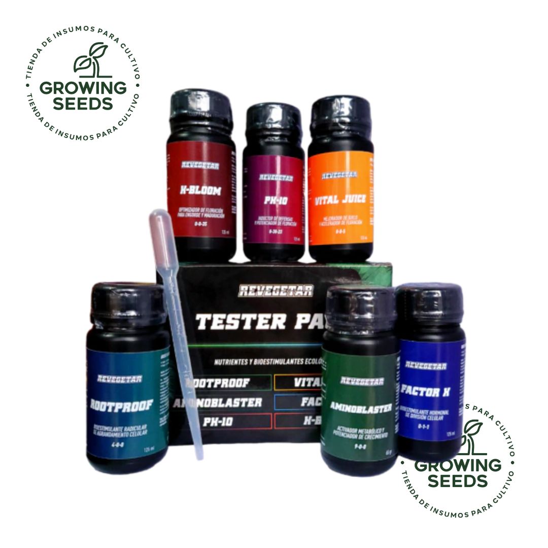Revegetar Tester Pack 125ml - Línea Completa para Cultivo